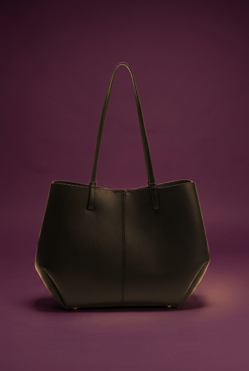 Two Way Wear Structured Tote Bag with Pouch
